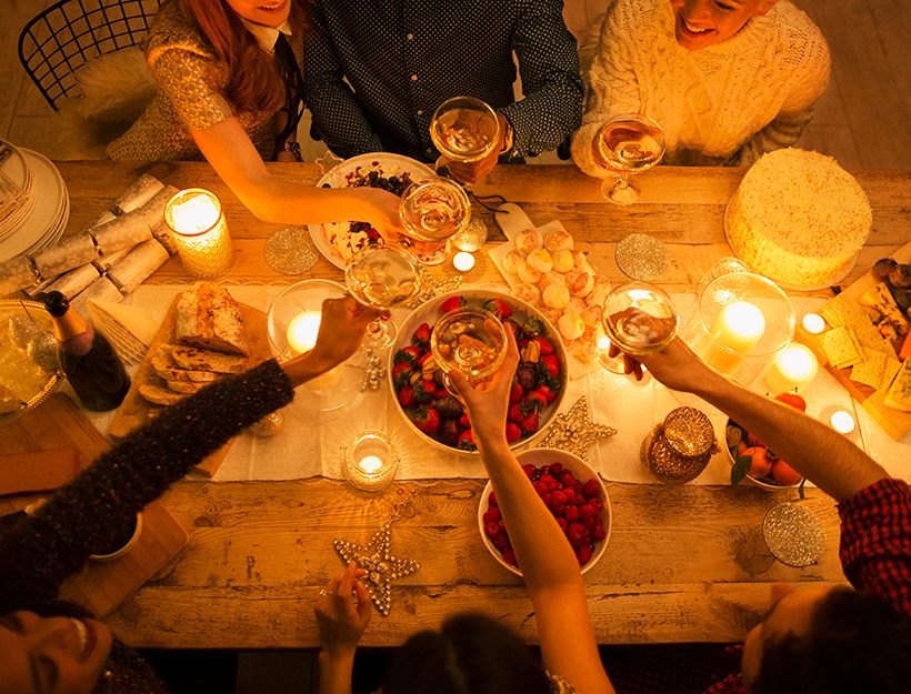 cozy dinner with family